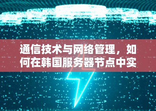 通信技术与网络管理，如何在韩国服务器节点中实现高效通信