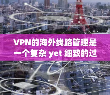 VPN的海外线路管理是一个复杂 yet 细致的过程，涵盖了多个方面，包括选择合适的VPN服务、配置国际接口、端口管理以及安全性保护。以下是一个系统化的指南，帮助您逐步掌握VPN的海外线路管理