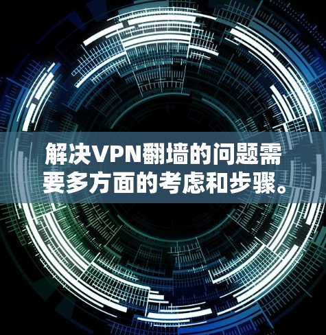 解决VPN翻墙的问题需要多方面的考虑和步骤。以下是一步步的解决方案