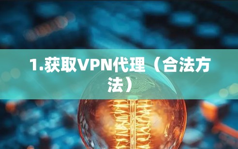 1.获取VPN代理（合法方法）