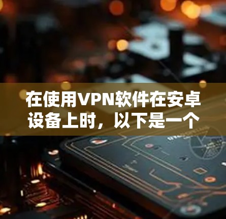 在使用VPN软件在安卓设备上时，以下是一个详细的步骤指南
