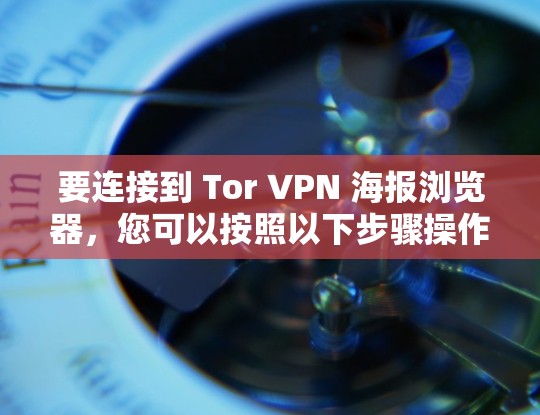 要连接到 Tor VPN 海报浏览器，您可以按照以下步骤操作